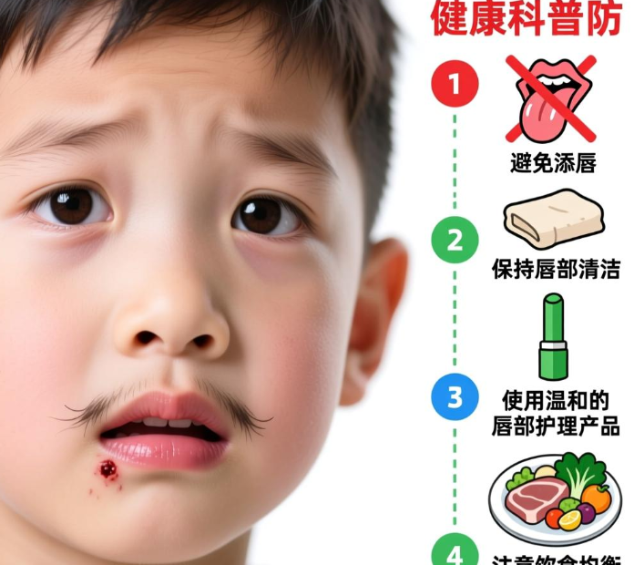 10岁男孩经常舔嘴唇舔出羊胡子疮,2026羊胡子疮安全有效的预防措施 10岁男孩经常舔嘴唇舔出羊胡子疮,2026羊胡子疮安全有效的预防措施