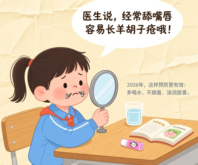 10岁男孩经常舔嘴唇舔出羊胡子疮,2026羊胡子疮安全有效的预防措施 10岁男孩经常舔嘴唇舔出羊胡子疮,2026羊胡子疮安全有效的预防措施
