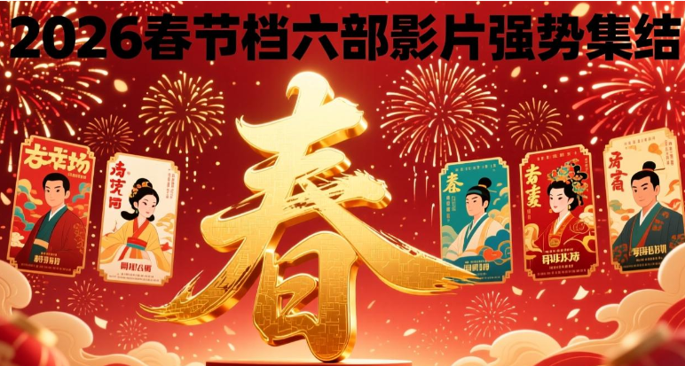 2026春节档六部影片强势集结!2026春节档电影将会非常疯狂!