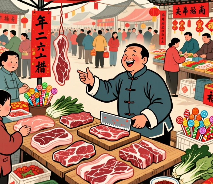 腊月二十六年前割年肉,欢欢喜喜割年肉 腊月二十六年前割年肉,欢欢喜喜割年肉