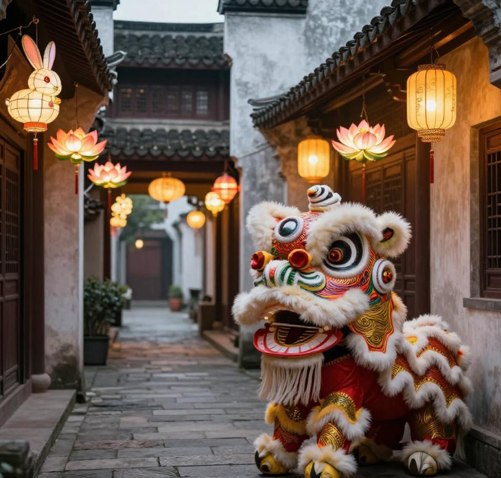 花灯醒狮庆元宵 元宵佳节共团圆 花灯醒狮庆元宵 元宵佳节共团圆