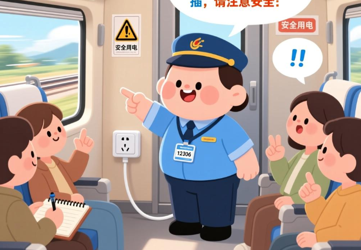 12306回应乘客在高铁上用排插，2026高铁上可以用插排充电吗?