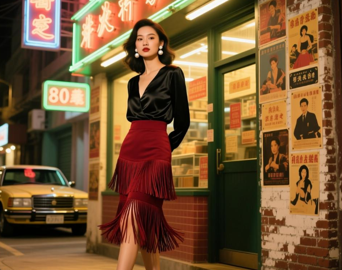 惊蛰穿搭舒淇最爱穿的裙子搭配，2026款流苏裙真的很适合春天!