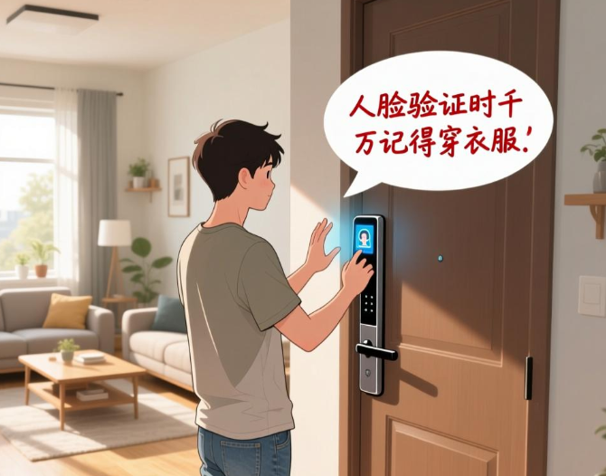 人脸验证时千万记得穿衣服，不要在洗澡的时候去做人脸认证