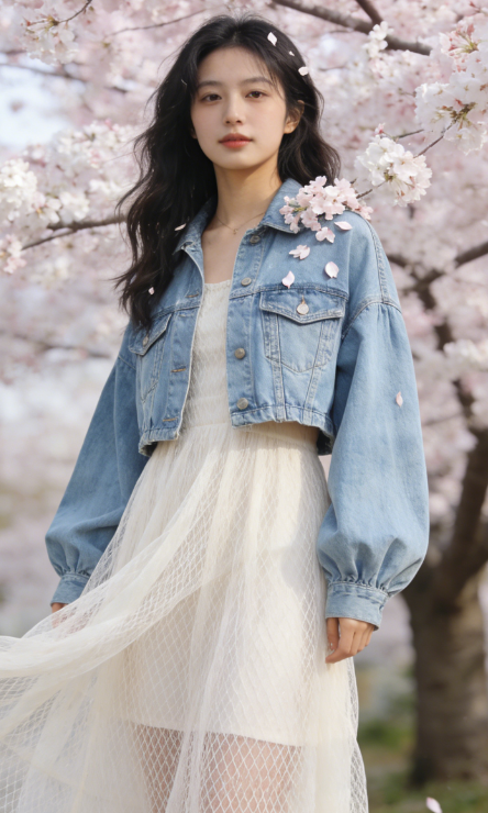 春日网纱裙外套怎么选（樱花季网纱裙封神搭配）