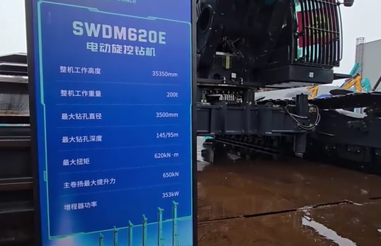 全球最大型号增程式旋挖钻机发布 SWDM620E钻机已经收获意向订单20台