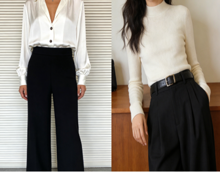 黑色阔腿裤搭配什么上衣好看（2026春季黑色阔腿裤搭配指南）