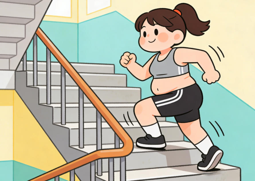 一女子靠爬楼暴瘦,小基数爬楼真的能瘦腿吗?