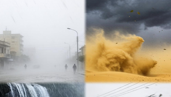 大雾+沙尘暴+暴雨+大风4预警齐发，2026哪些地区注意防范?