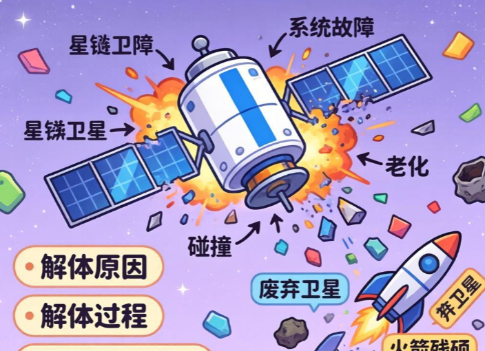 星链卫星3个月两次解体!星链卫星解体会产生太空垃圾吗?