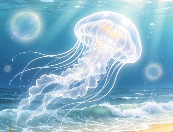 海边的“粉色精灵”究竟是谁？2026白色霞水母现身大梅沙