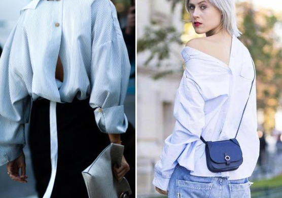 基础款白衬衫这样穿变身个性单品，衬衫反穿尽显时髦