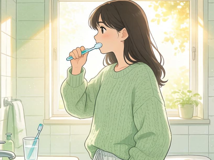 刷完牙不要立刻漱口，吐掉泡沫等几分钟再轻漱