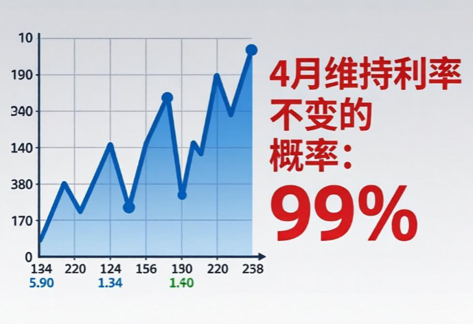 美联储4月维持利率不变概率为99%，预计9月降息25个基点