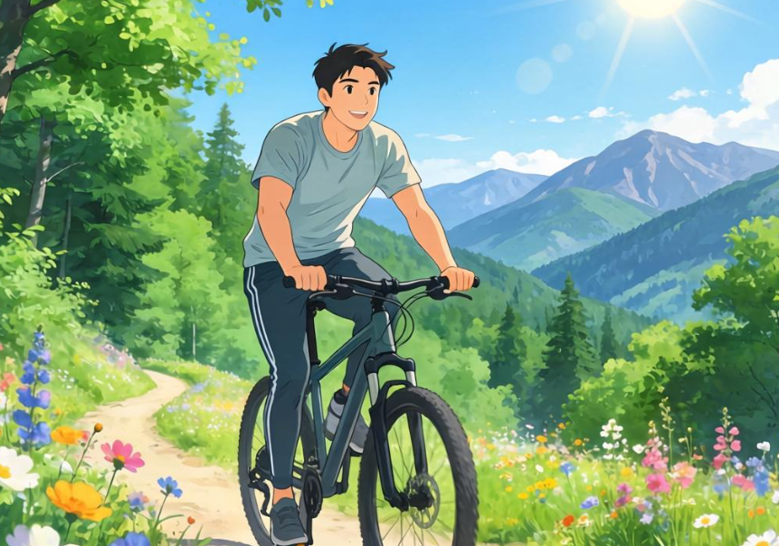 户外骑行轻量运动，户外骑行有氧锻炼畅身心