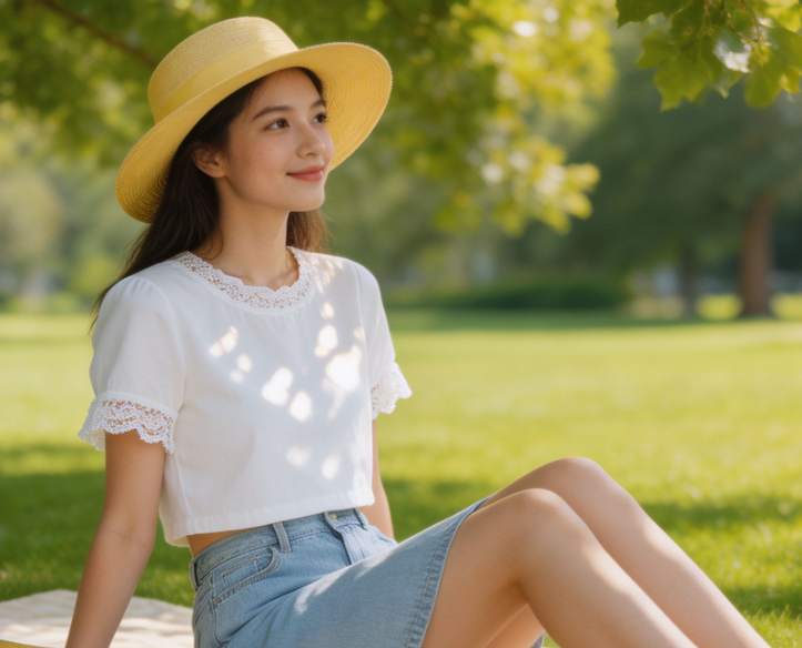 白色蕾丝上衣不知道怎么搭？ 初夏白色蕾丝上衣一件单品穿出温柔与呼吸感