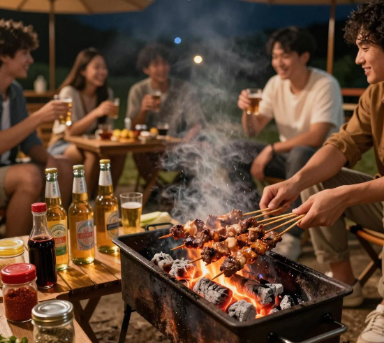 女子吃烧烤偶遇十几年没见的大学同学 2026烧烤摊偶遇十几年同窗重逢