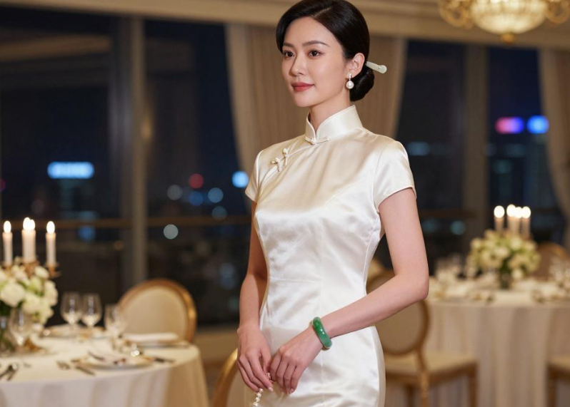 秦岚一袭白色旗袍配盘发 中式风骨普通人也能学 秦岚一袭白色旗袍配盘发 中式风骨普通人也能学