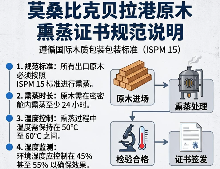 莫桑比克贝拉港原木熏蒸证书规范及证书申领注意事项? 莫桑比克贝拉港原木熏蒸证书规范及证书申领注意事项?
