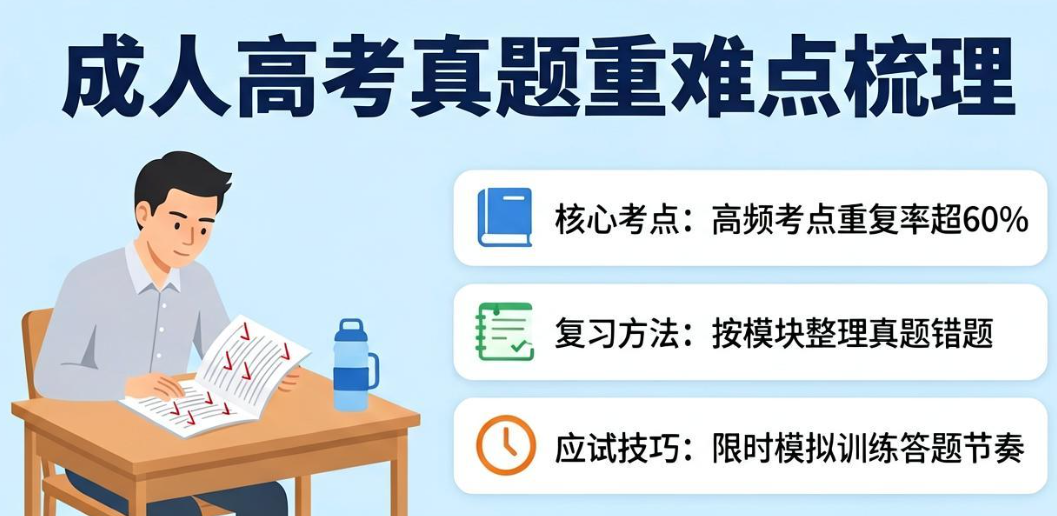 成人高考真题重难点梳理，成人高考专业就业前景详细解析