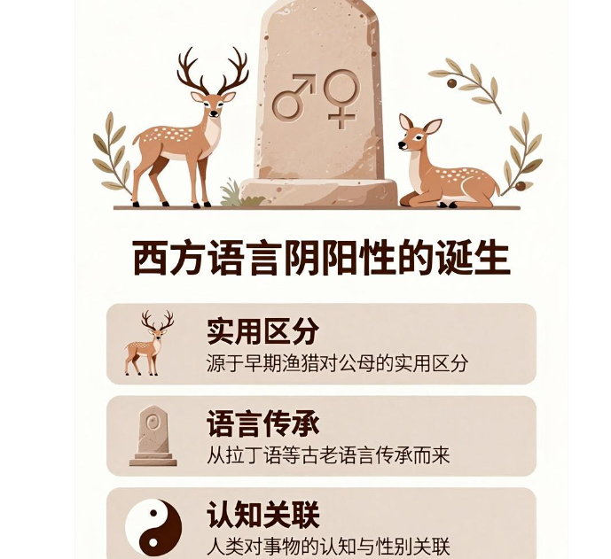西方语言阴阳性最初是如何诞生的，2026 西方语言阴阳性源自远古语言演化与先民认知习惯