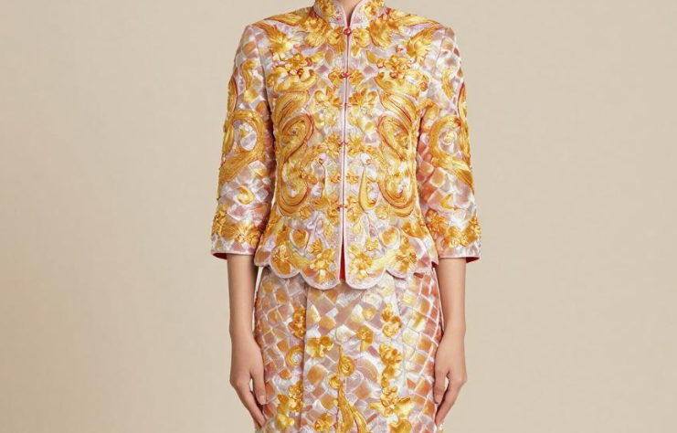 2026年文莱宋吉金线锦缎怎么时装入新中式婚服？