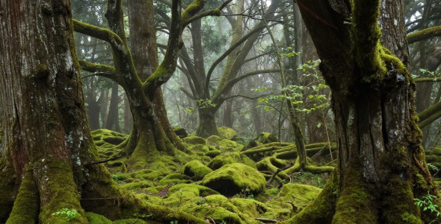 屋久岛苔藓森林深呼吸康荞 屋久岛苔藓森林深呼吸康荞