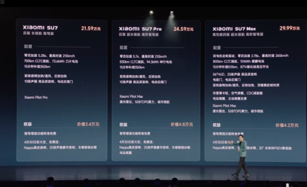 小米SU727分钟大定破5w台 小米SU7限量发售5000辆创始版车型